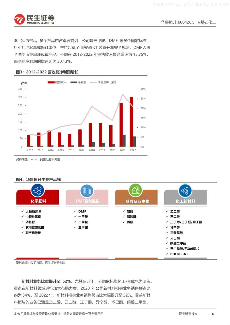 《民生证券-华鲁恒升(600426)深度：低谷见成色，异地谋新篇-230519》 - 第5页预览图