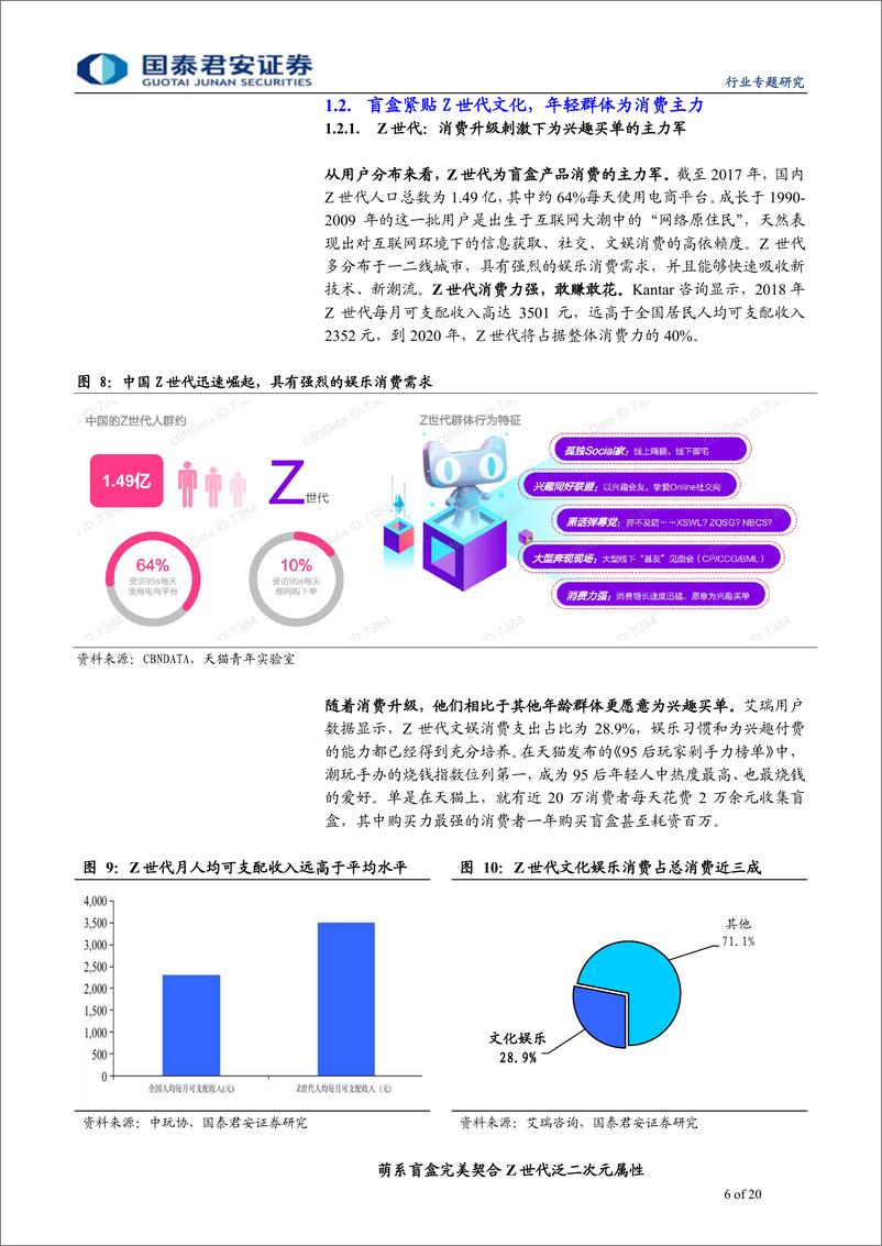 《传播文化行业Z世代新消费系列报告之二：精准瞄向年轻一代，盲盒产业似火燎原-20190828-国泰君安-20页》 - 第7页预览图