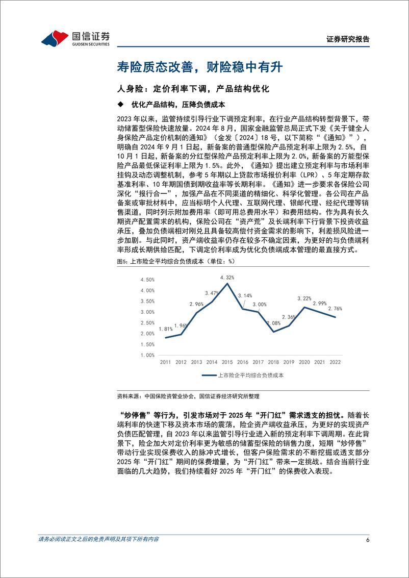 《保险行业2024年三季报综述：资产价值重估，利润大幅改善-241114-国信证券-17页》 - 第6页预览图