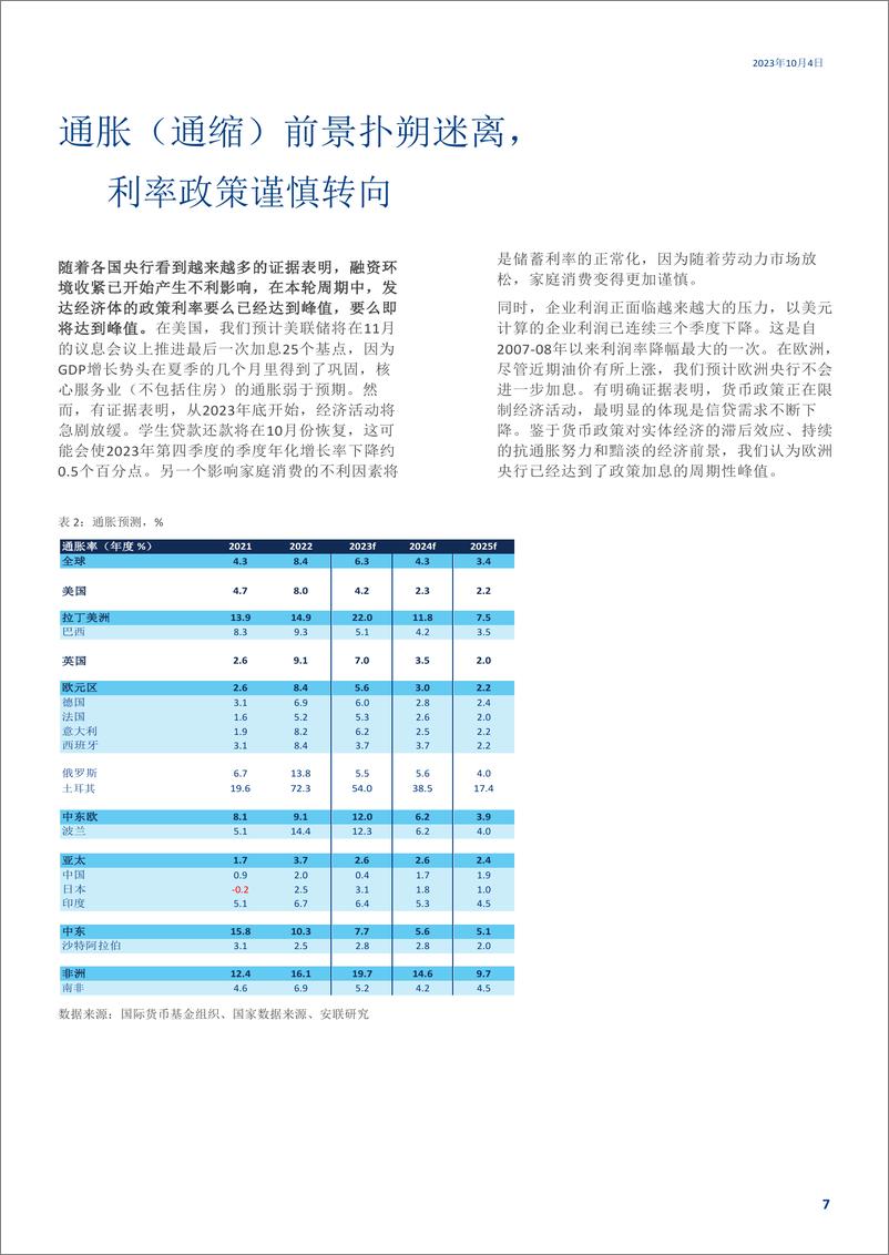 《安联-2023-2025全球经济展望报告-2023.10.4-22页》 - 第8页预览图