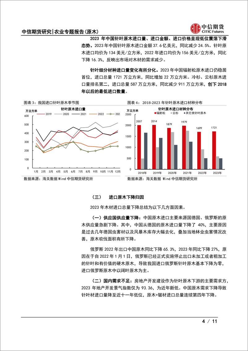 《农业专题报告（原木）：走近原木系列专题（三）：原木基本面梳理及行情展望-20240126-中信期货-11页》 - 第4页预览图