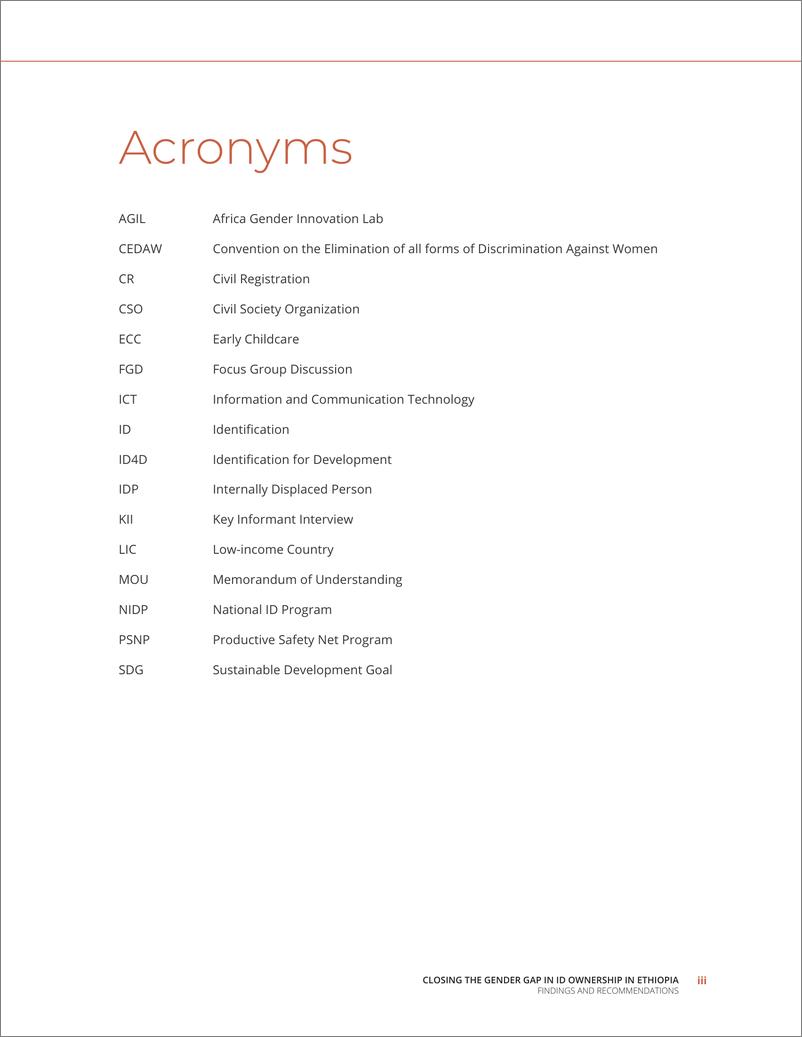 《世界银行-缩小埃塞俄比亚身份证所有权方面的性别差距：调查结果和建议（英）-2024-64页》 - 第7页预览图