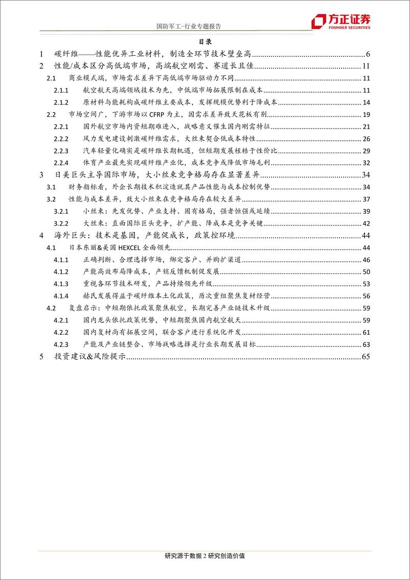 《国防军工行业专题报告：时势变革，巨头崛起，碳纤维复材研究视角，技术引领、市场新生、格局演变、海外启示-20191217-方正证券-66页》 - 第3页预览图