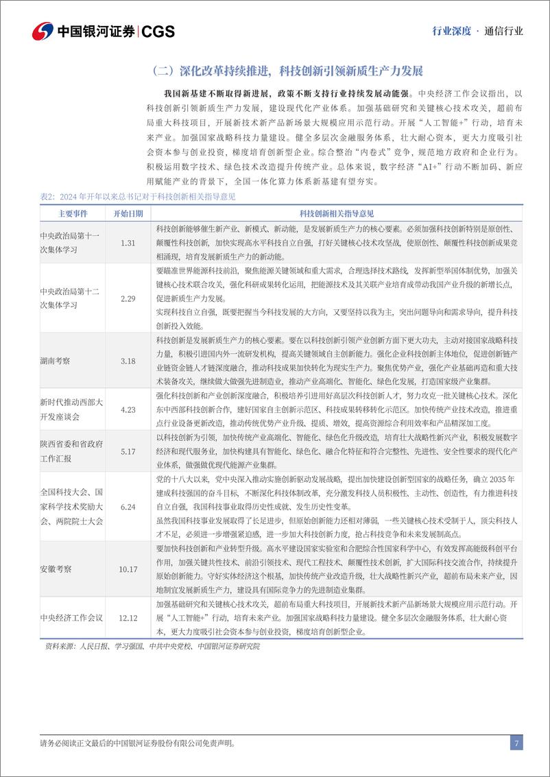 《通信行业2024年经济运营专题：通信科技变革，“AI%2b”打开新空间-241223-银河证券-23页》 - 第7页预览图