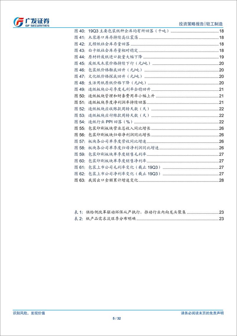 《轻工制造行业2019年三季报总结：文娱业绩依旧稳健，家具承压工程单高涨，造纸包装底部复苏-20191103-广发证券-32页》 - 第6页预览图