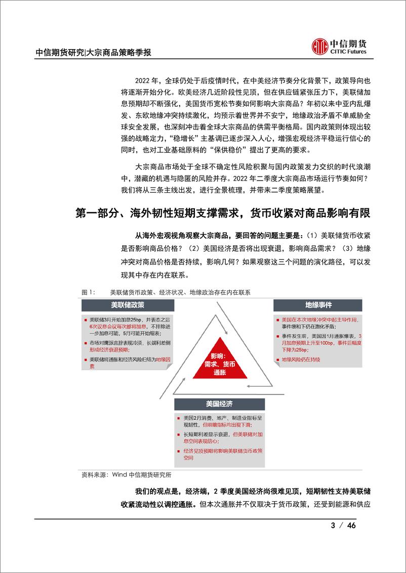 《大宗商品策略（季度报告）：2022年二季度策略报告，海外经济韧性犹存，国内政策发力可期-20220321-中信期货-46页》 - 第4页预览图