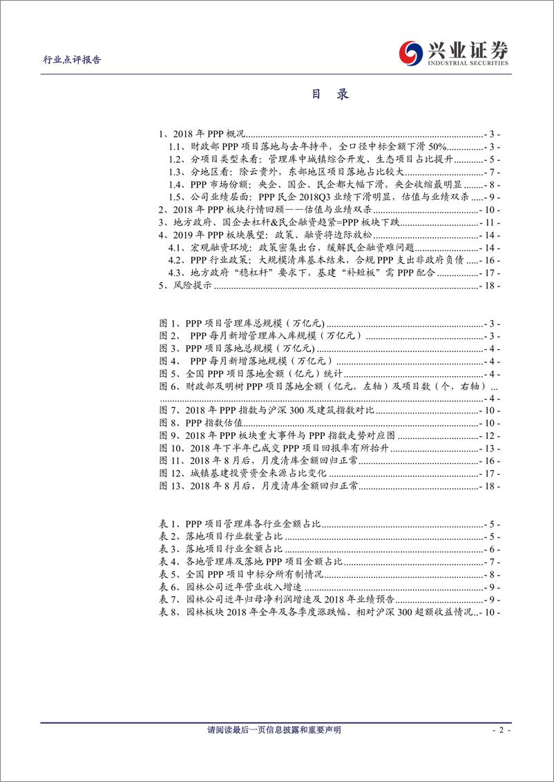 《建筑装饰行业PPP板块2018年回顾及2019年展望：估值业绩双杀，2019年政策、融资望改善-20190217-兴业证券-19页》 - 第3页预览图