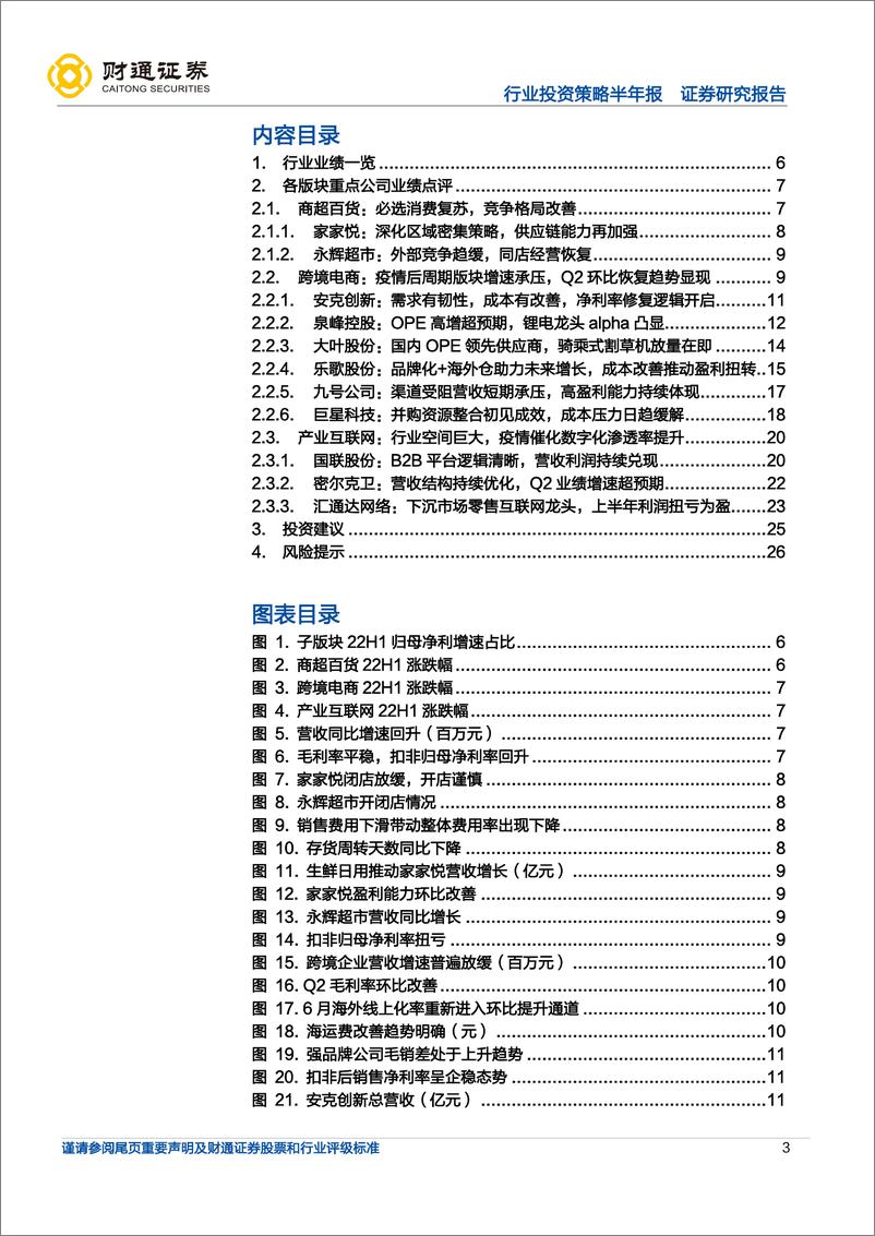 《零售行业版块22年中报业绩总结：跨境&商超边际修复，产业互联网持续高增-20220906-财通证券-27页》 - 第4页预览图