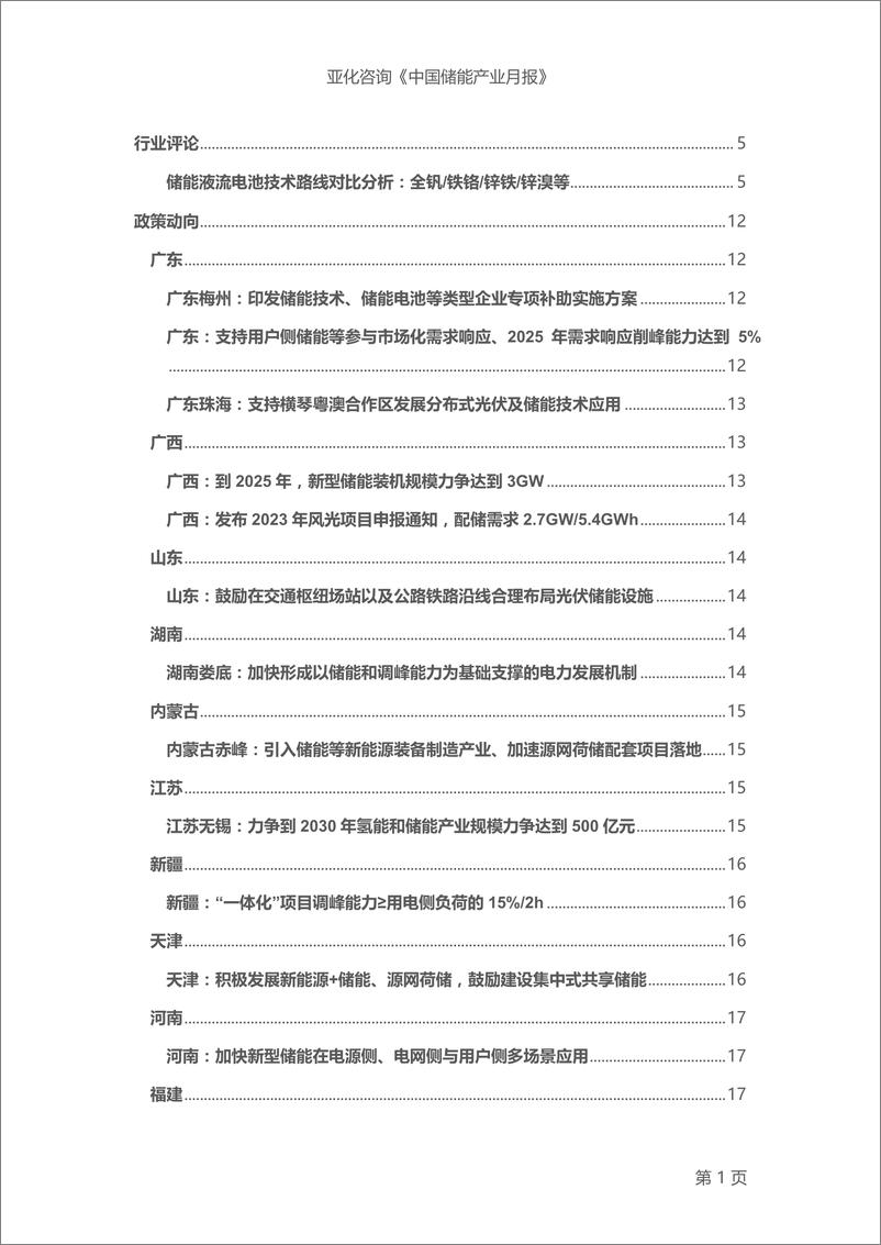 《中国储能电池产业月报2023》 - 第3页预览图