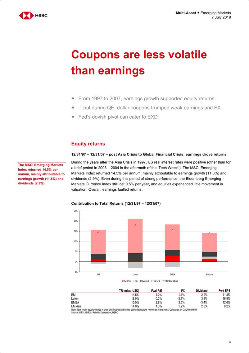 《汇丰银行-新兴市场-投资策略-新兴市场的财务回报：缓慢而稳定才能赢得竞争-2019.7.7-22页》 - 第6页预览图