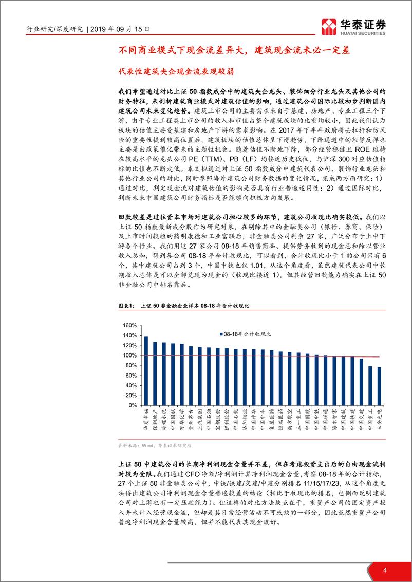 《建筑行业再谈建筑研究方法论专题系列报告之八：建筑现金流及资产构成背后商业模式解析-20190915-华泰证券-39页》 - 第5页预览图