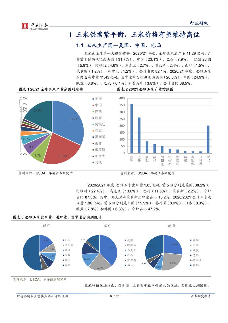 《农林牧渔行业深度报告：玉米小麦供需紧平衡，稻谷价格或低位震荡-20220531-华安证券-35页》 - 第7页预览图