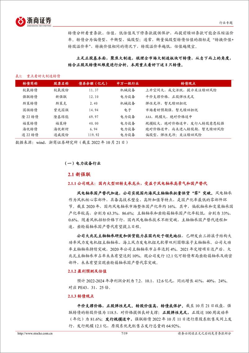 《机械设备行业专题报告：聚焦大制造，转债亦可期-20221024-浙商证券-19页》 - 第8页预览图