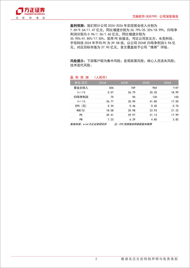 《艾融软件(830799)公司深度报告：深耕金融IT领域，收购优质资产打开市场空间-240927-方正证券-33页》 - 第2页预览图