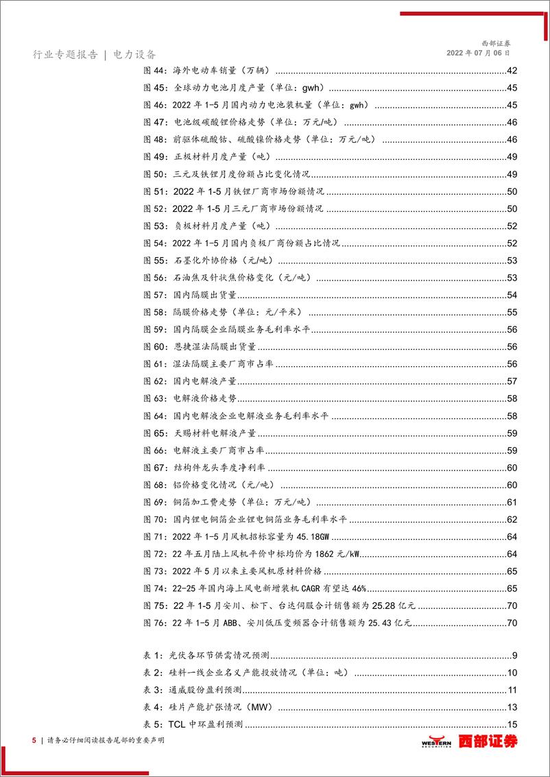 《2022年上半年电新行业前瞻：业绩普遍环比向好，全年预期乐观-20220706-西部证券-75页》 - 第6页预览图