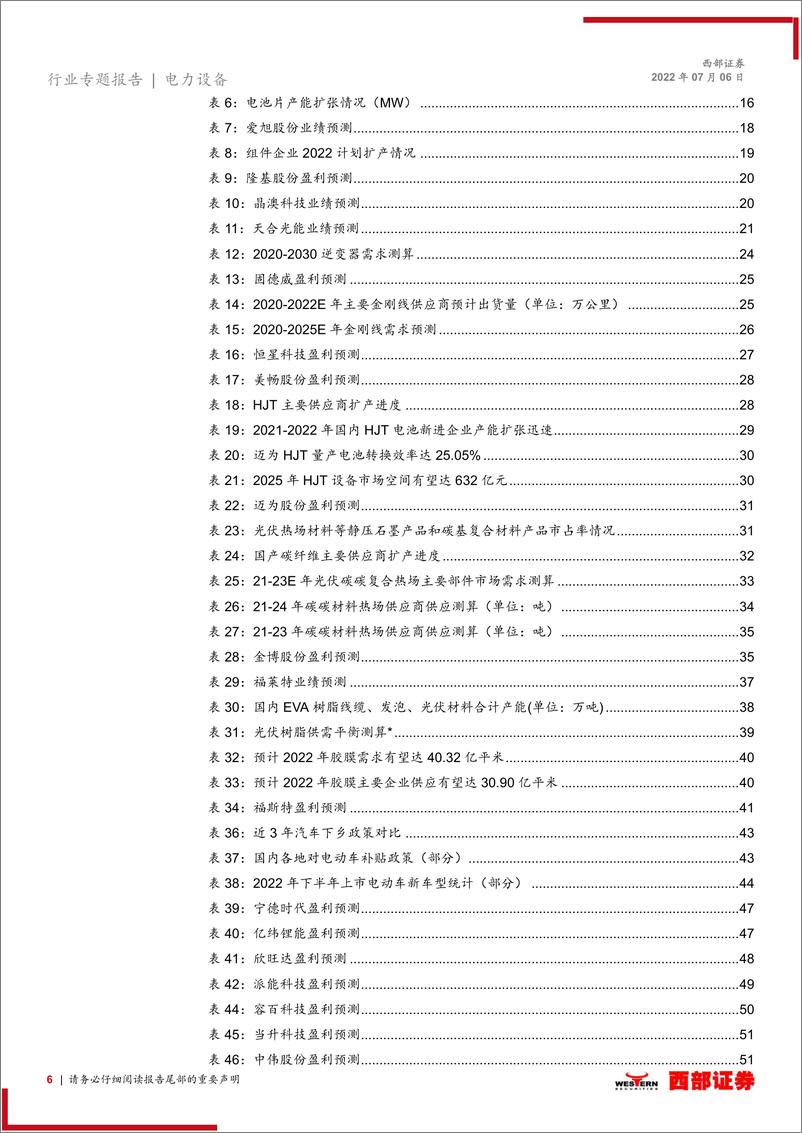 《2022年上半年电新行业前瞻：业绩普遍环比向好，全年预期乐观-20220706-西部证券-75页》 - 第7页预览图