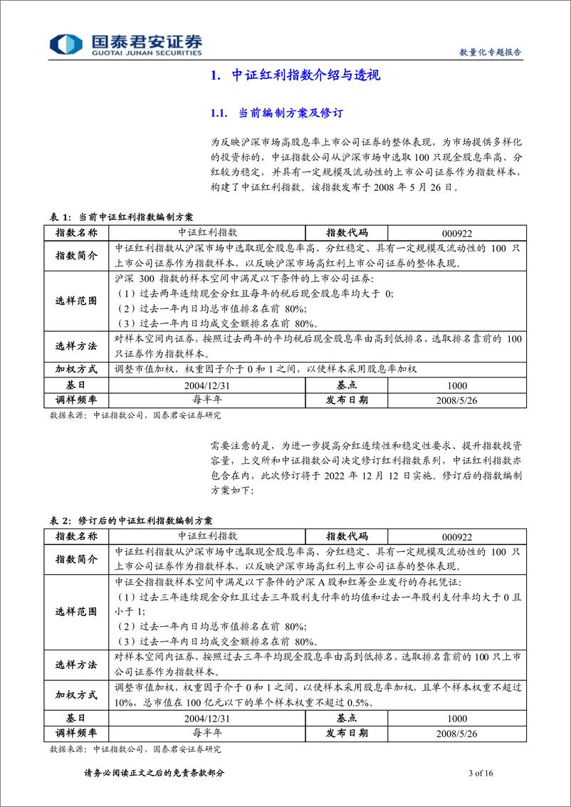 《富国中证红利增强产品投资价值分析：复苏扰动叠加海外加息，红利指数或占优-20221015-国泰君安-16页》 - 第4页预览图