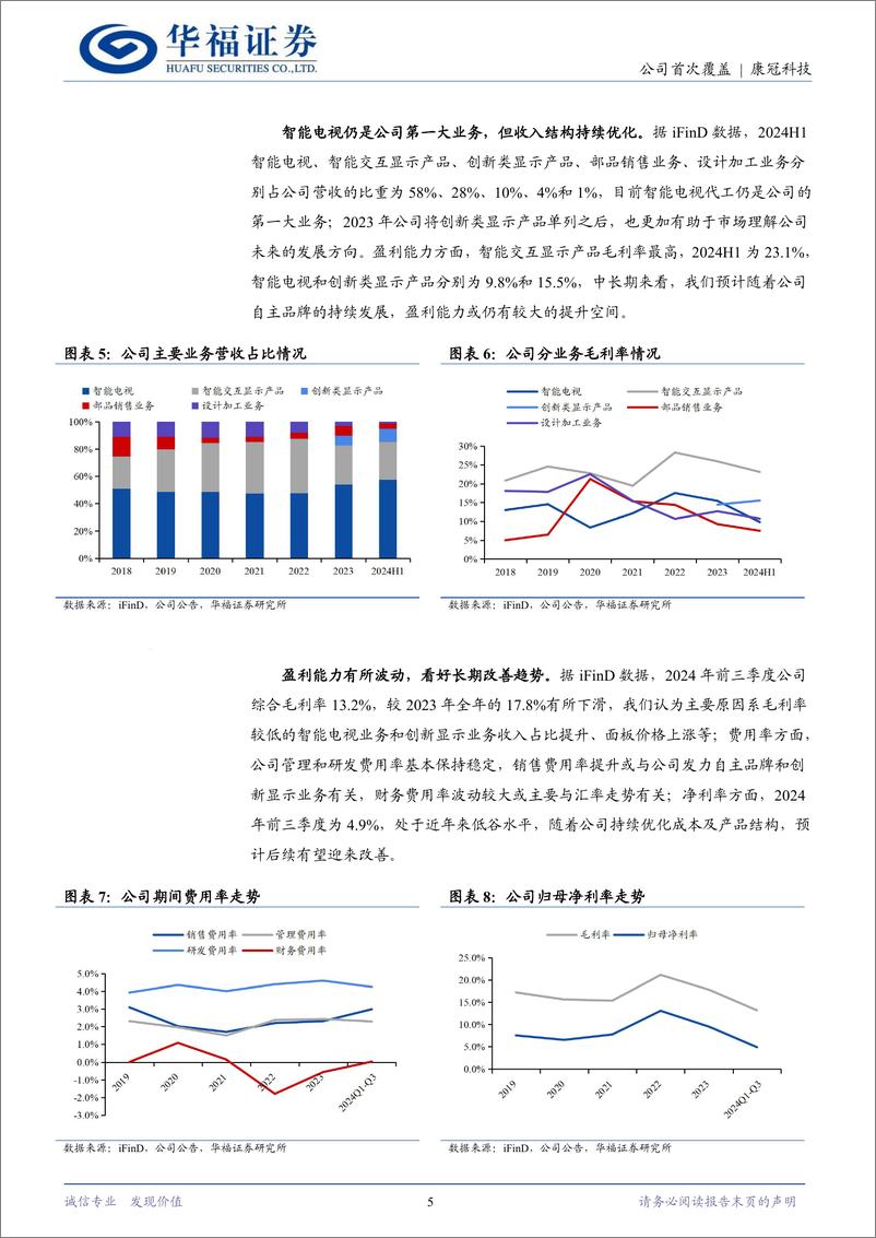 《康冠科技(001308)智能显示行业龙头，发力创新品类打造第三增长曲线-241226-华福证券-15页》 - 第5页预览图