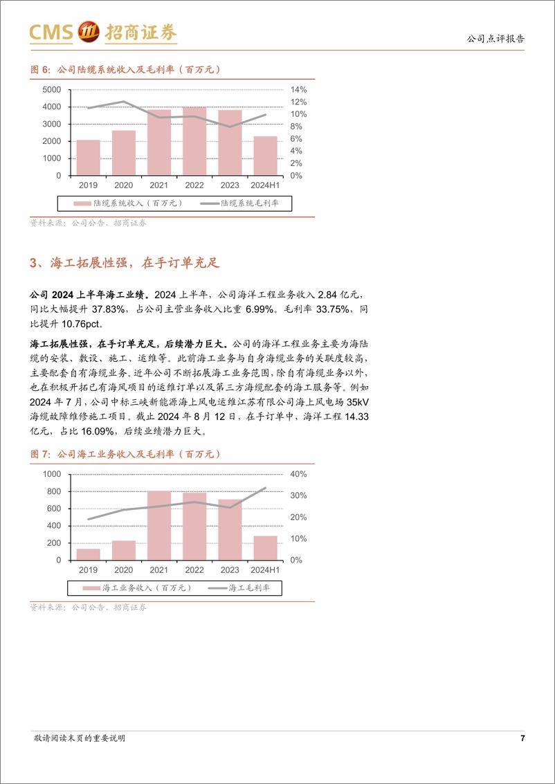 《东方电缆(603606)陆缆业务贡献加大，海缆业务有潜力-240825-招商证券-10页》 - 第7页预览图