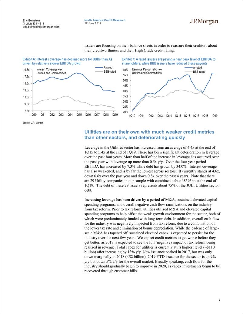 《J.P. 摩根-美股-信贷市场-2019年Q1高级信贷基本面：对信贷比率趋势的逐部门审查-2019.6.17-65页》 - 第8页预览图