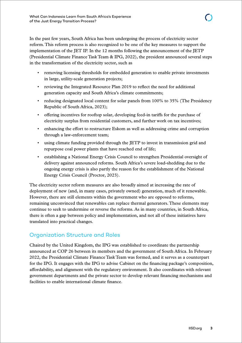 《国际可持续发展研究所-印尼能从南非的公正能源转型进程中学到什么？（英）-2023.7-18页》 - 第4页预览图
