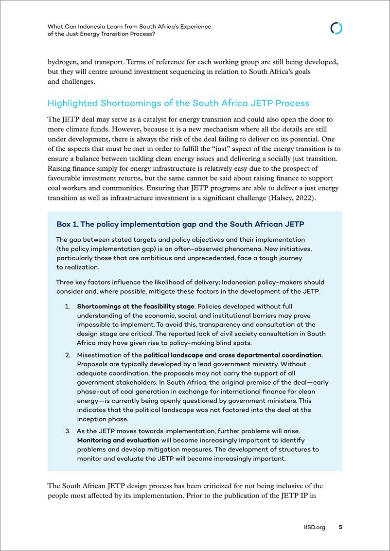 《国际可持续发展研究所-印尼能从南非的公正能源转型进程中学到什么？（英）-2023.7-18页》 - 第6页预览图