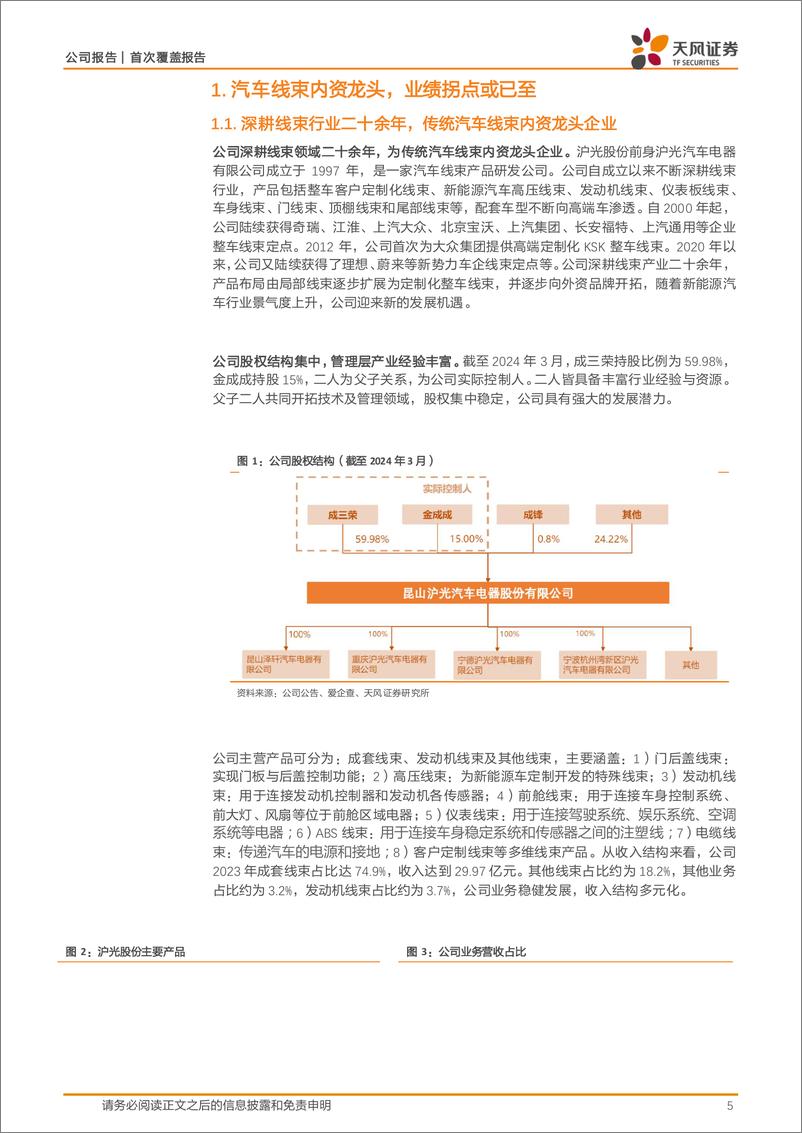 《天风证券-沪光股份-605333-汽车线束内资龙头，核心客户放量助力腾飞》 - 第5页预览图