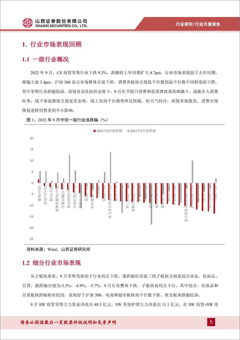 《零售行业月度投资策略：消费市场加快恢复，关注三季报业绩强确定性个股-20221010-山西证券-17页》 - 第6页预览图