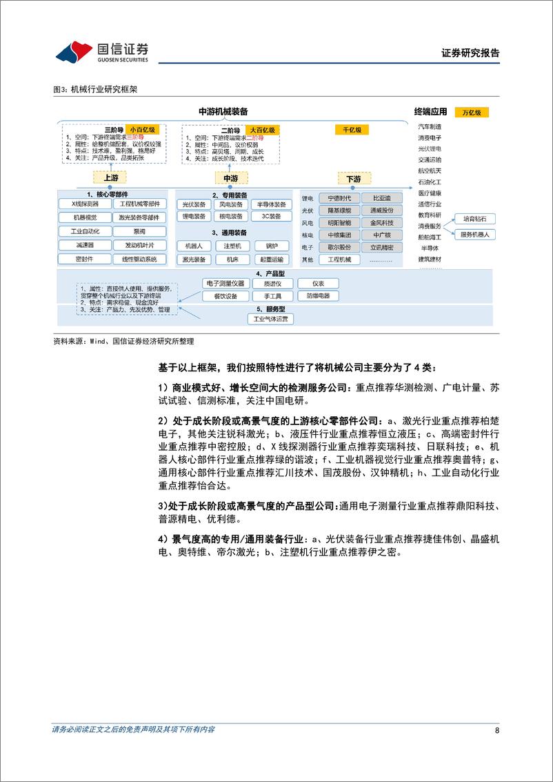 《机械行业2024年8月投资策略：中报行情展开，关注受益设备更新政策和经营稳中向好的方向-240807-国信证券-22页》 - 第8页预览图