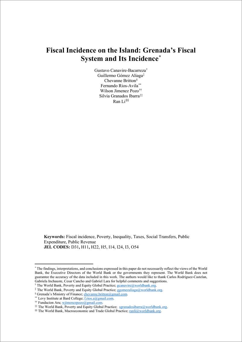 《世界银行-岛上的财政发病率：格林纳达的财政制度及其发病率 （英）-2024.1-32页》 - 第3页预览图