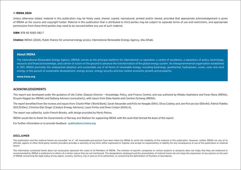 《2024普及能源的公共财政报告（英文版）-国际可再生能源署IRENA》 - 第2页预览图