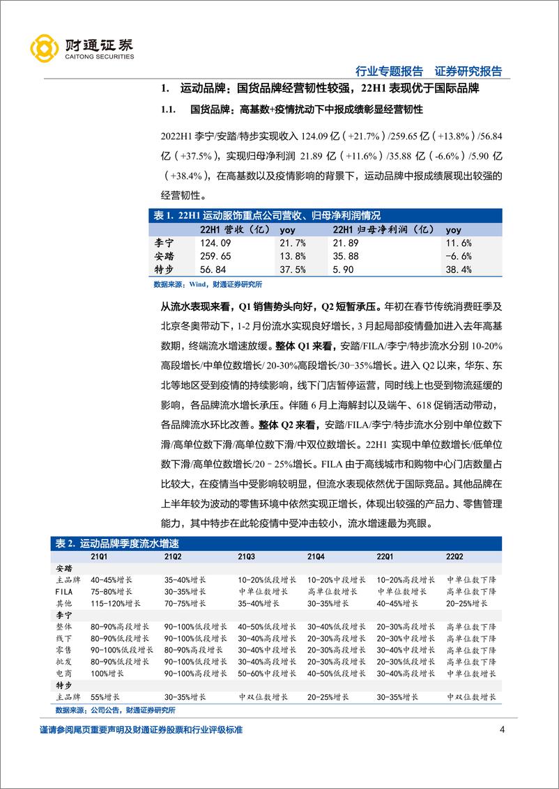 《运动服饰行业专题报告：逆境中韧性凸显，关注龙头长期竞争力提升-20220904-财通证券-21页》 - 第5页预览图