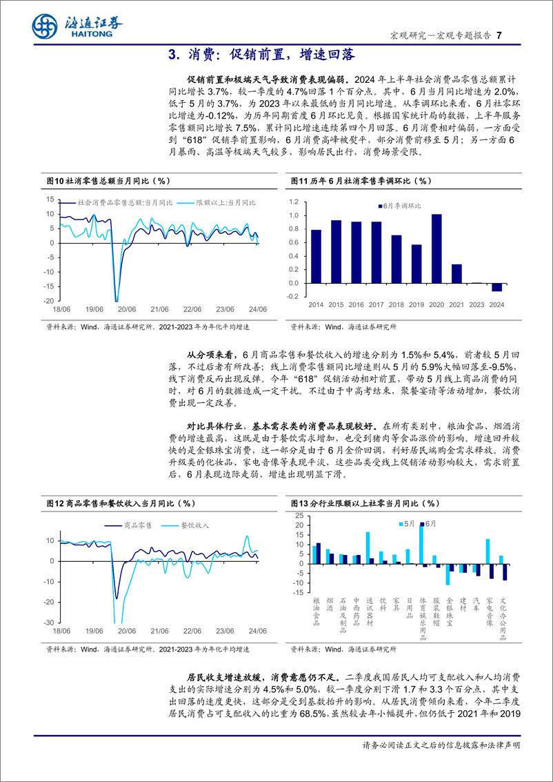 《2024年二季度经济数据点评：地产改善，消费偏弱-240715-海通证券-10页》 - 第7页预览图