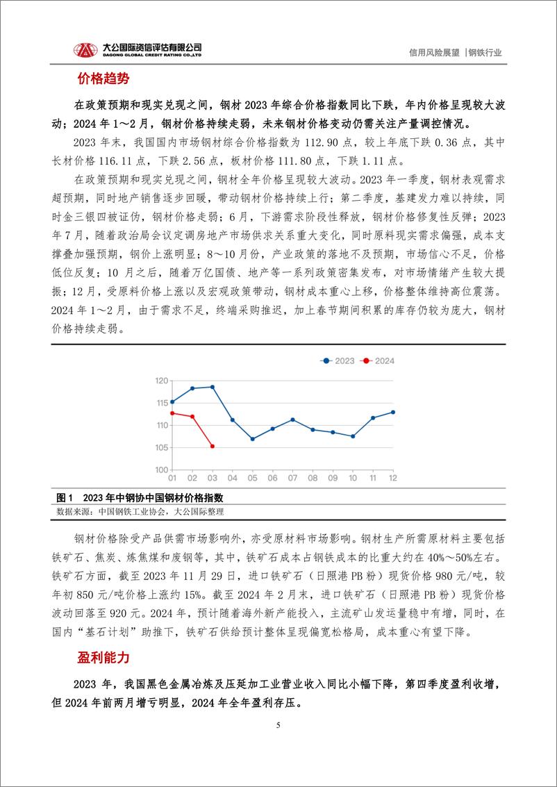 《大公国际-钢铁行业2024年信用风险展望：盈利承压促转型信用风险总可控》 - 第5页预览图