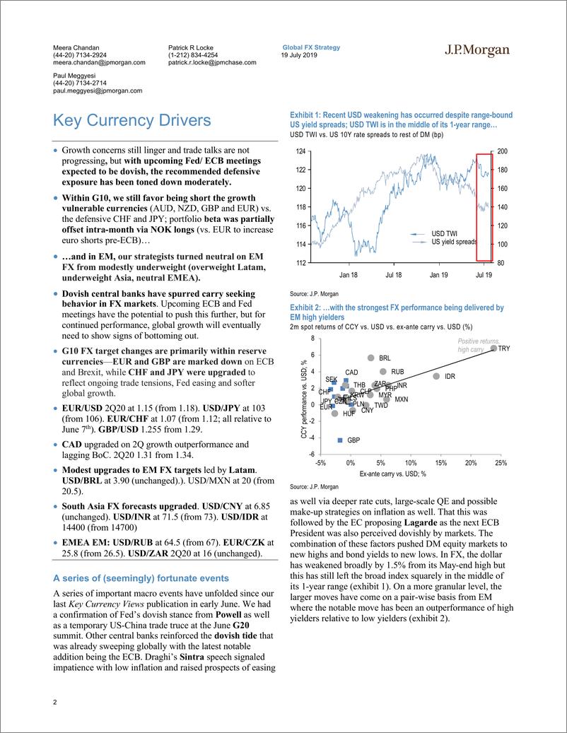 《J.P. 摩根-全球-外汇策略-核心通货观点：美联储对美元采取的是双管齐下的政策-2019.7.19-48页》 - 第3页预览图
