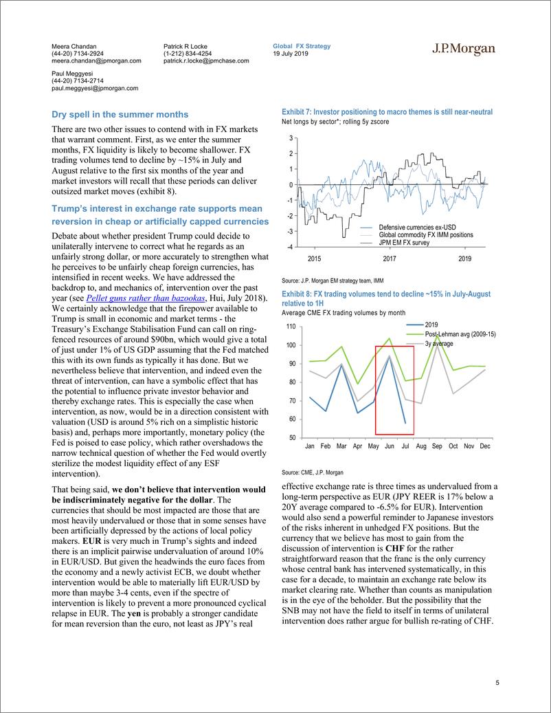 《J.P. 摩根-全球-外汇策略-核心通货观点：美联储对美元采取的是双管齐下的政策-2019.7.19-48页》 - 第6页预览图