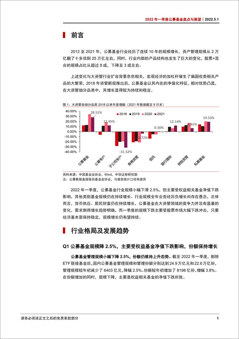 《2022年一季度公募基金盘点与展望：短期休整不改良好发展趋势-20220501-中信证券-27页》 - 第6页预览图