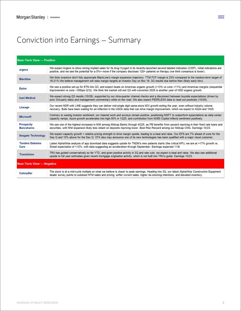 《Morgan Stanley-Thematic Alpha Conviction into Earnings-110871152》 - 第4页预览图