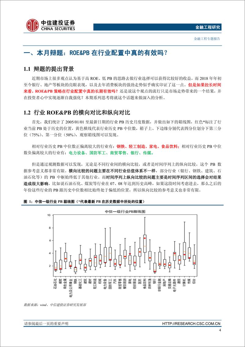 《中信建2018013“行业基本面量化”系列思考之一：ROE＆PB在行业配置中真的有效吗？》 - 第5页预览图