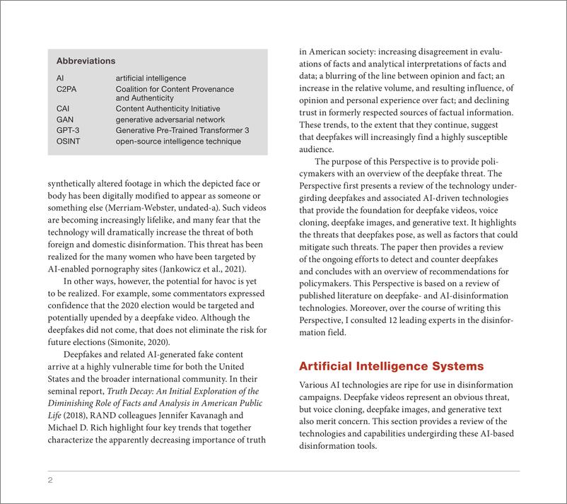 《兰德：深度伪造技术对信息战的影响（英）-24页》 - 第2页预览图