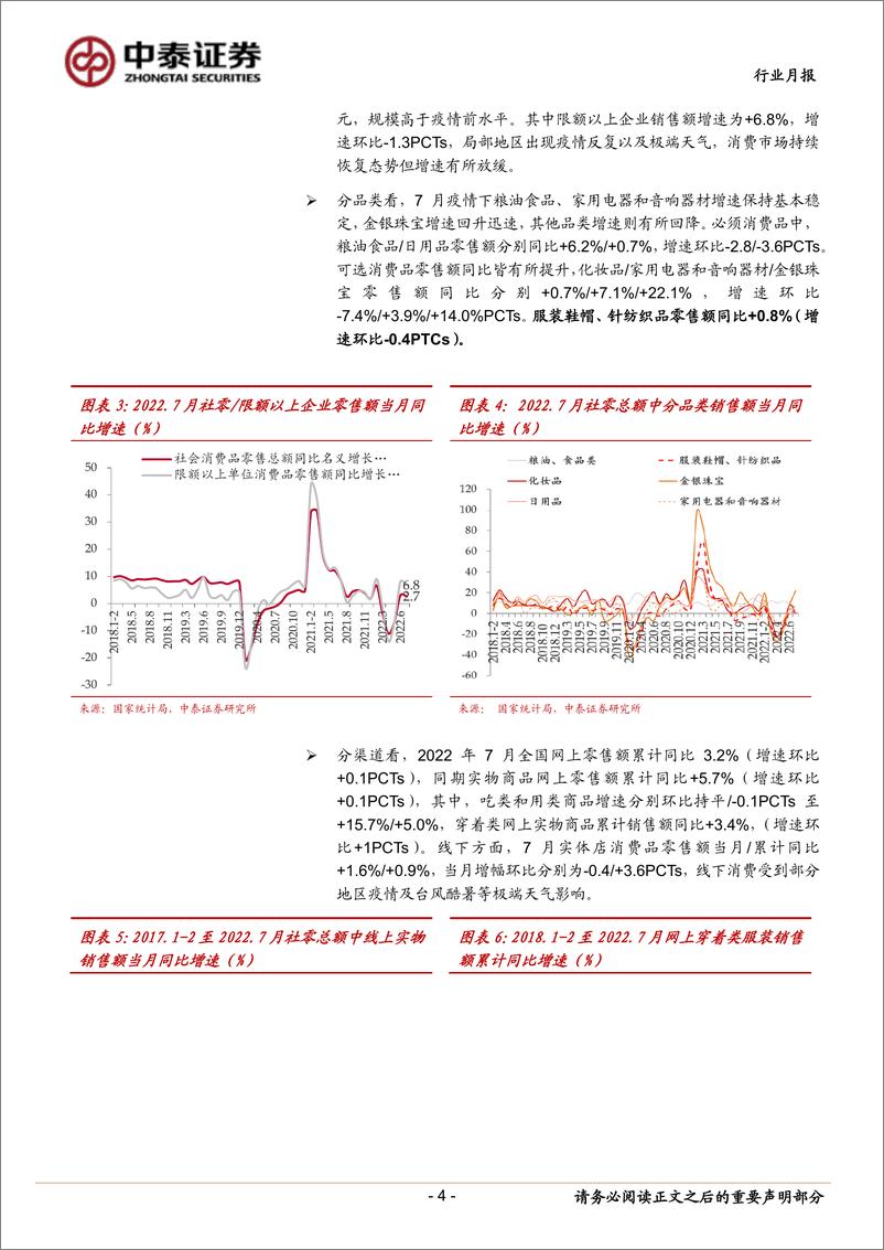 《纺织服装行业月报：7月纺服出口稳增，内需增速环比略有放缓-20220818-中泰证券-17页》 - 第5页预览图