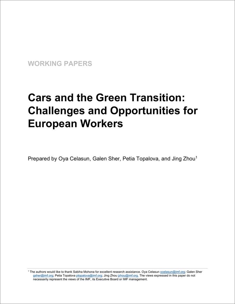 《IMF-汽车与绿色转型：欧洲工人面临的挑战与机遇（英）-2023》 - 第4页预览图