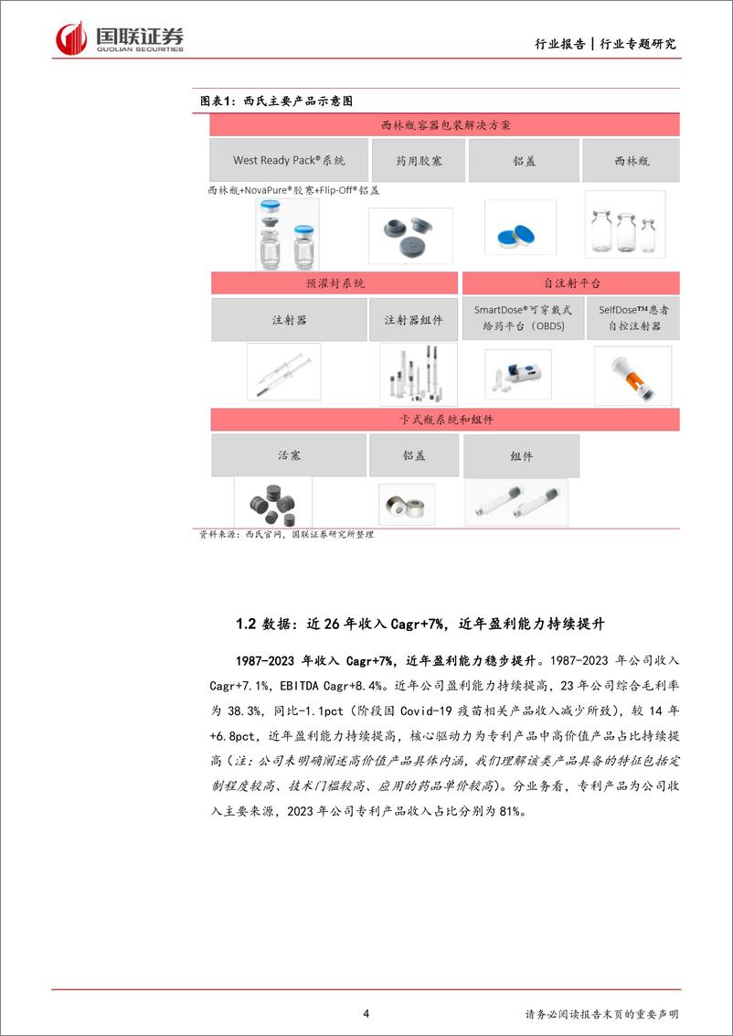 《建筑材料及新材料：西氏：从全球药用胶塞龙头到药包材龙头》 - 第4页预览图