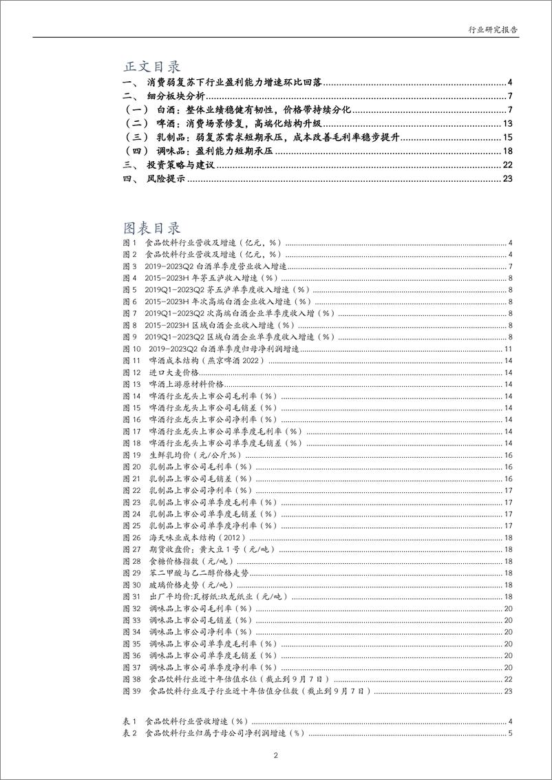 《食品饮料行业：白酒经营有韧性，大众品短期承压-20230908-万和证券-24页》 - 第3页预览图