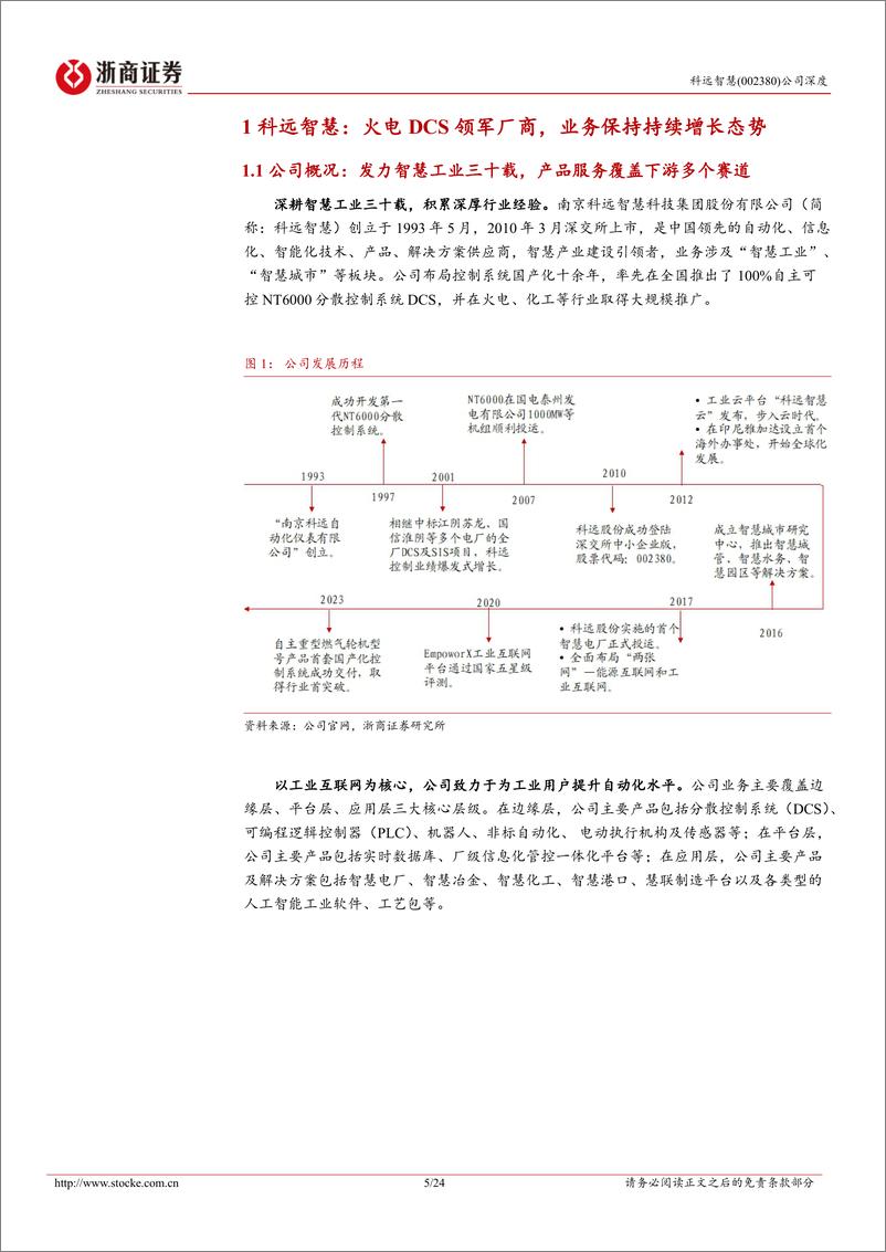 《浙商证券-科远智慧-002380-科远智慧深度报告：国产DCS领军厂商，有望受益下游行业高景气度保持增长态势》 - 第5页预览图