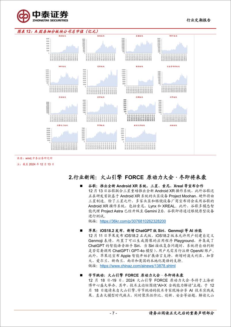 《电子行业：端侧AI产业趋势向上、行情火热，火山引擎AI大会即将举办-241217-中泰证券-13页》 - 第7页预览图