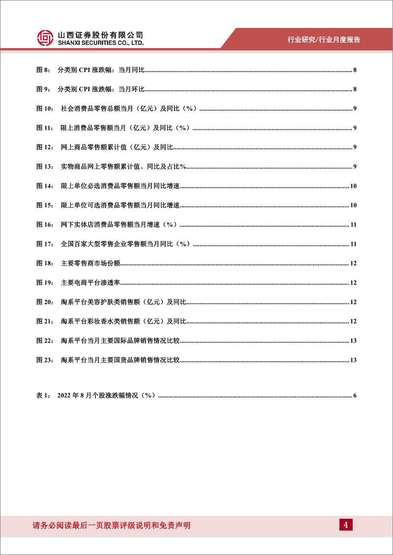 《零售行业月度投资策略：疫情影响出行消费回落，珠宝美妆板块业绩韧性较强-20220901-山西证券-17页》 - 第5页预览图