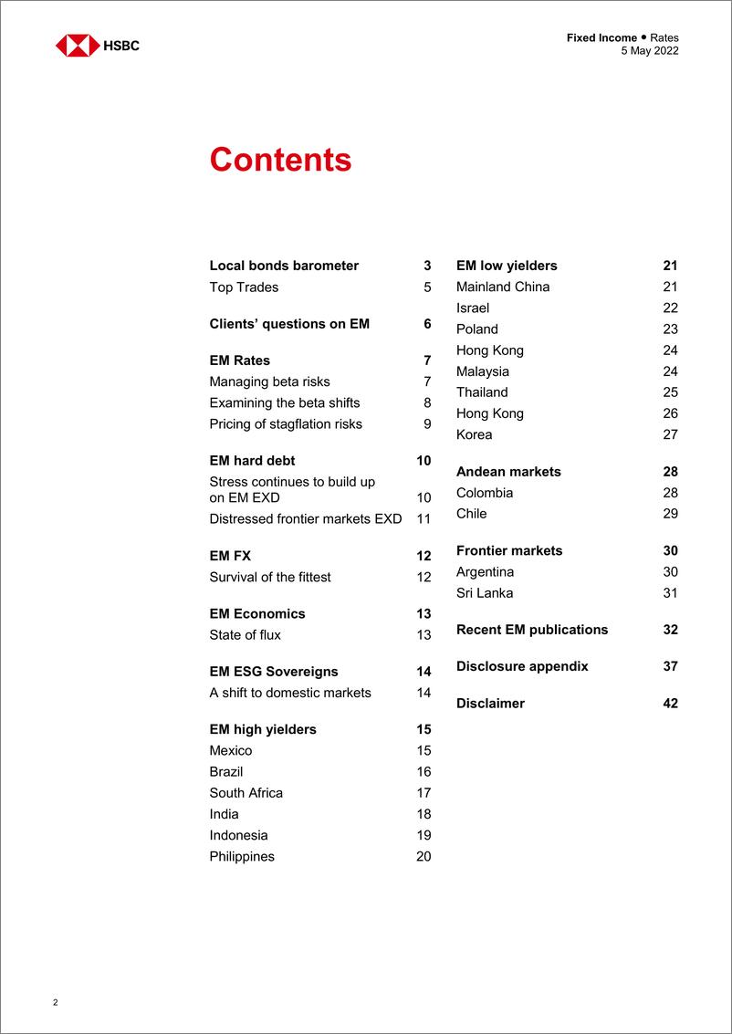 《HSBC-新兴市场投资策略-快速而愤怒的美联储-2022.5.5-43页》 - 第3页预览图