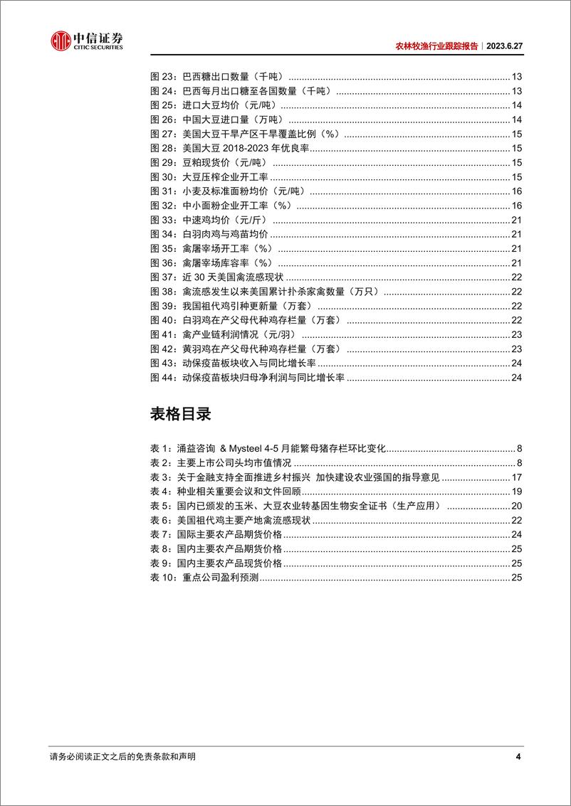 《农林牧渔行业跟踪报告：5月生猪产能加速去化，本土宠物品牌618表现亮眼-20230627-中信证券-28页》 - 第5页预览图