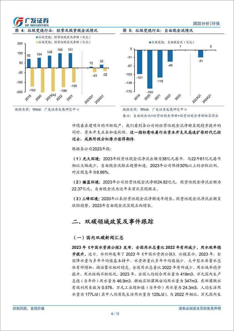 《环保行业深度跟踪：固废现金流改善带动估值修复，重视分红提升潜力-240616-广发证券-12页》 - 第6页预览图